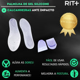 Kit Palmilha Gel Silicone + Calcanheira Gel